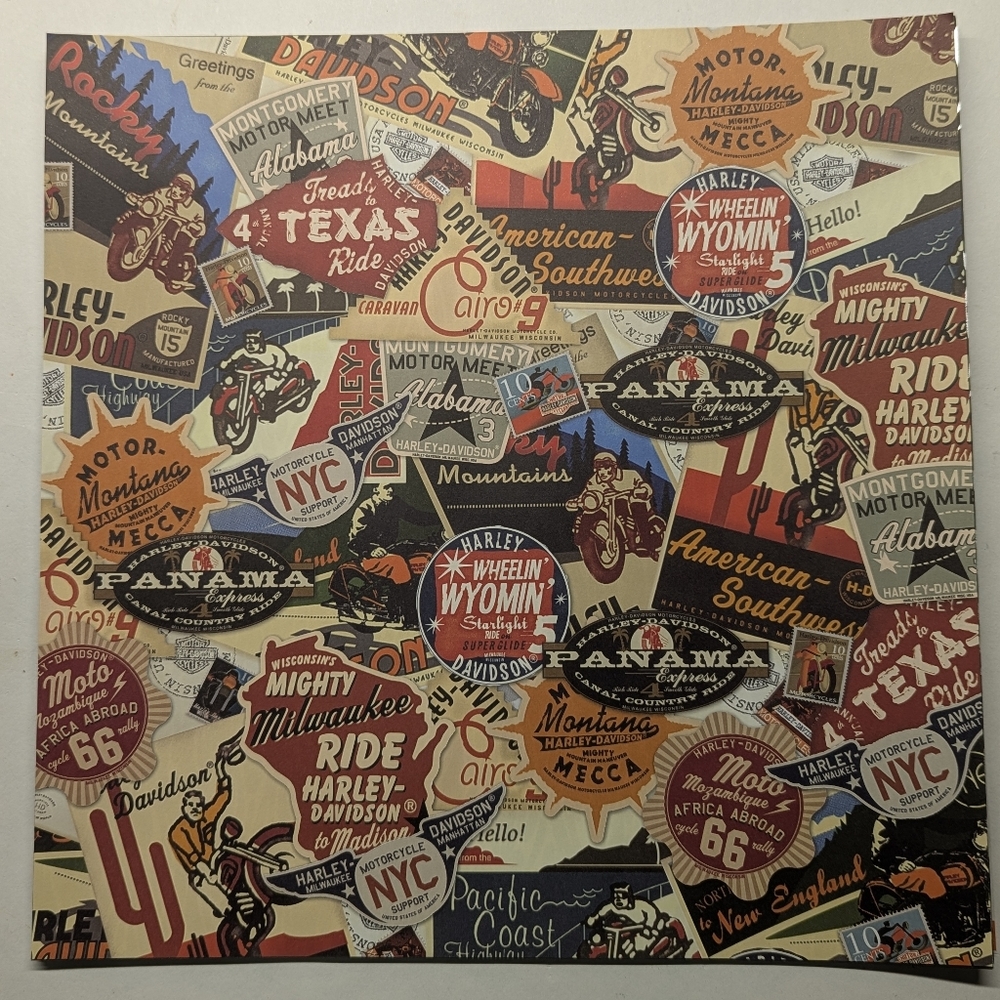 Creative Memories Harley-Davidson Scrapbooking Carry Case Supplies HD Sheets - Picture 9 of 15
